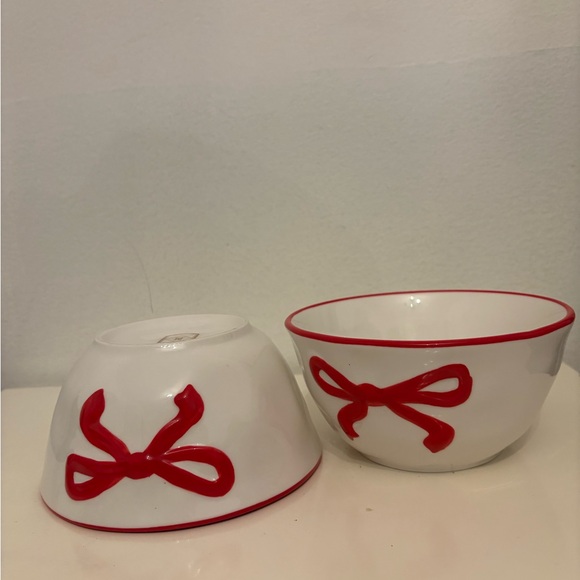 Red and White Bowls Set - Picture 3 of 7